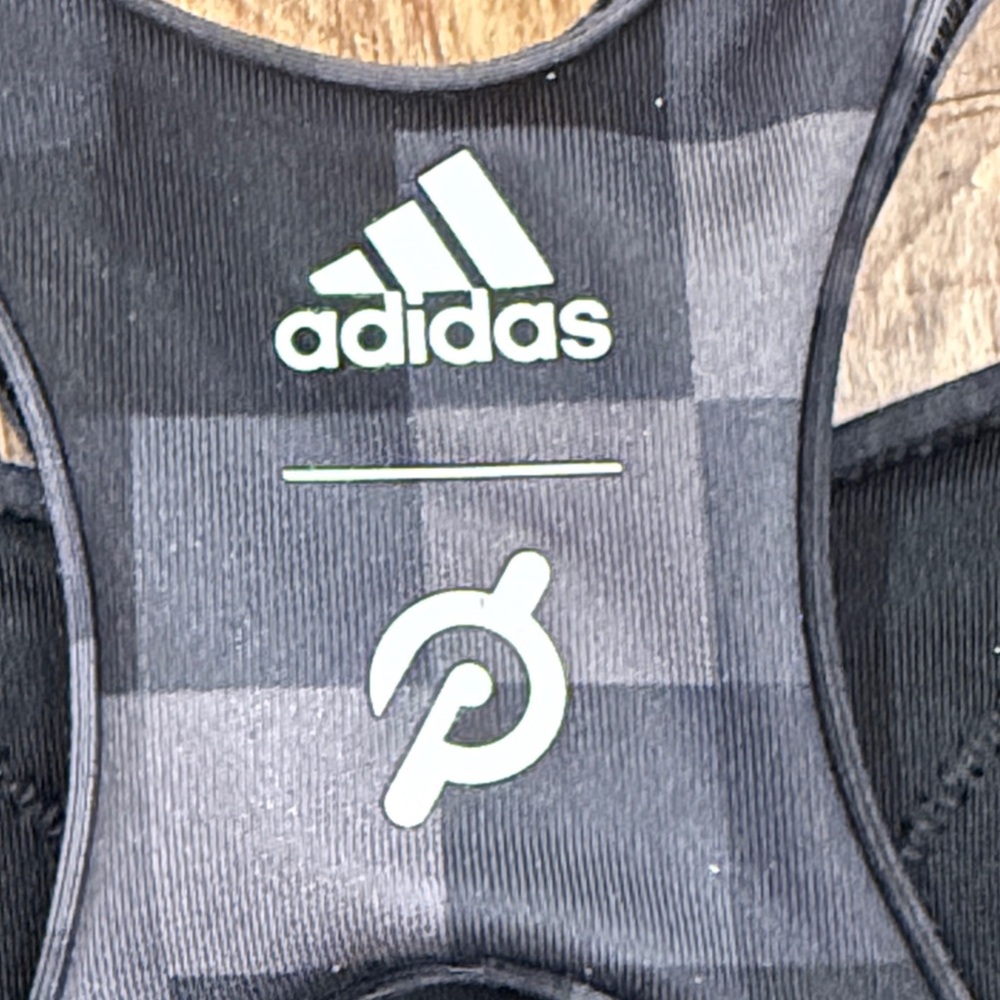 Adidas X Peloton Black Digit Sports Bra (Size: Medium)(EUC) - Picture 3 of 5